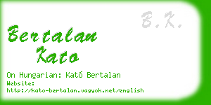 bertalan kato business card